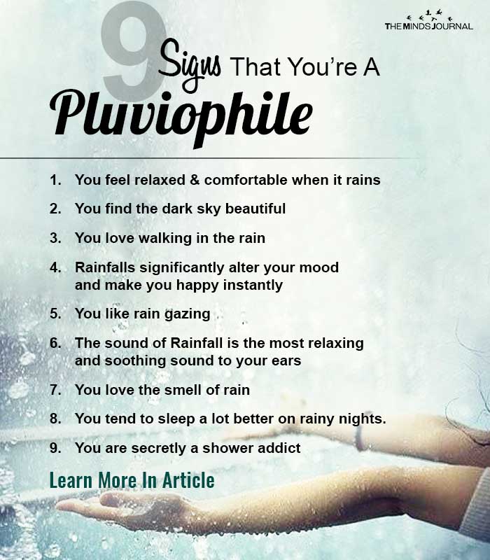 signs you are a pluviophile