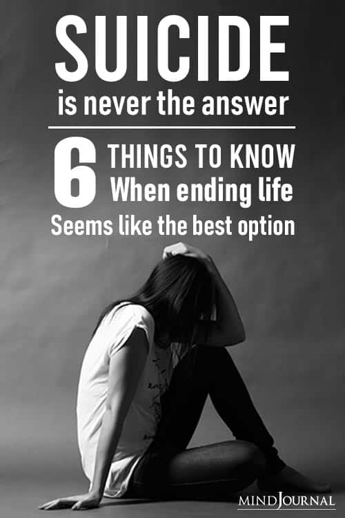 Suicide Is Never The Answer pin