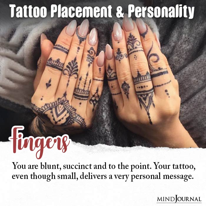 tattoo placement meaning - fingers