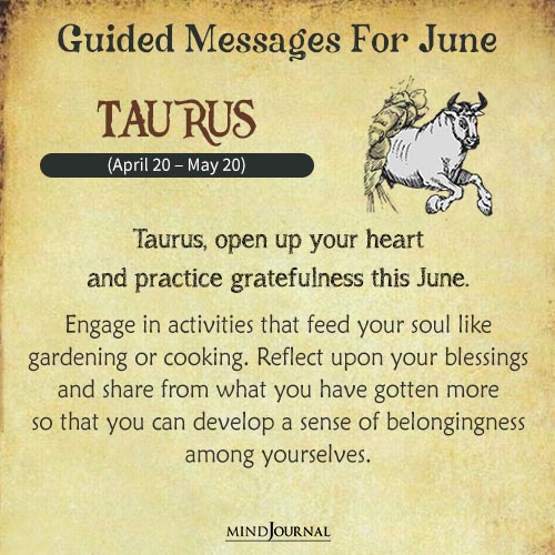 Taurus open up your heart