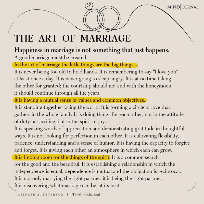 The Art Of Marriage