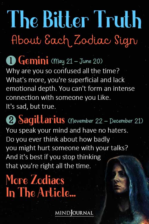 The Bitter Truth About Each Zodiac Sign detail pin