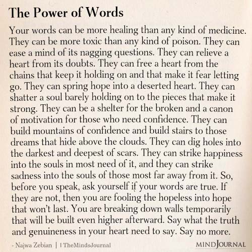 The Power Of Words