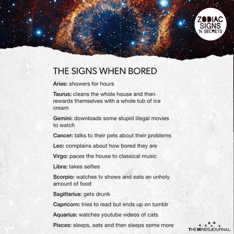 The Signs When Get Bored