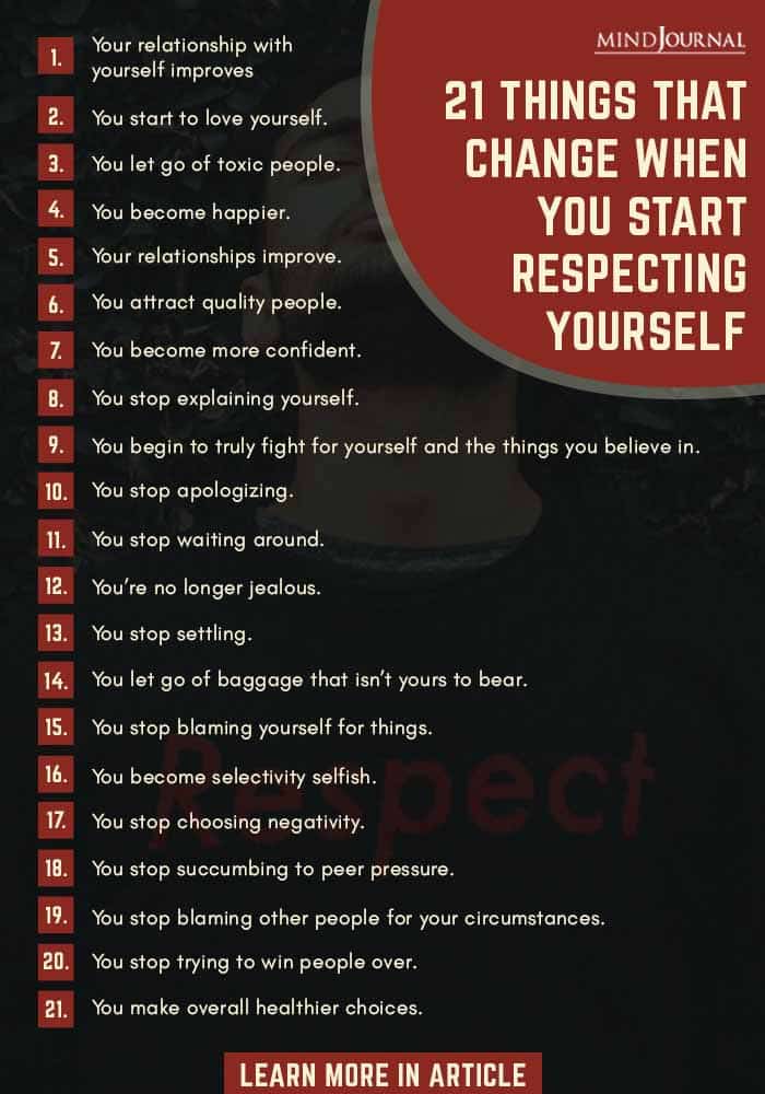 Things Change Start Respecting Yourself Infographic