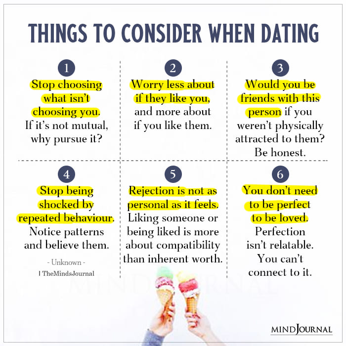 things to consider when dating