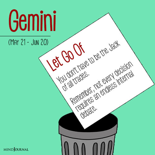 what the zodiac signs need to let go of