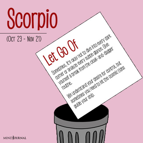 what the zodiac signs need to let go of