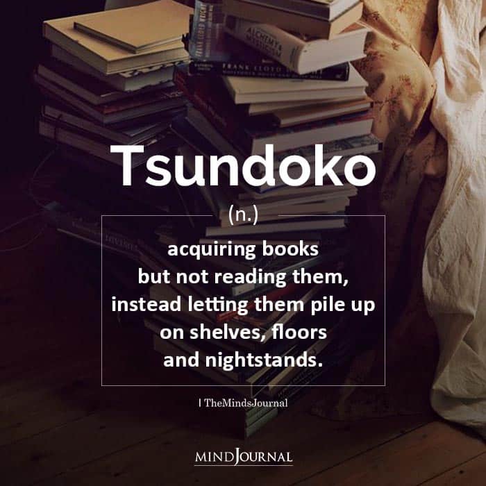 Tsundoko denotes acquiring books and other reading materials