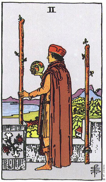 TWO of WANDS