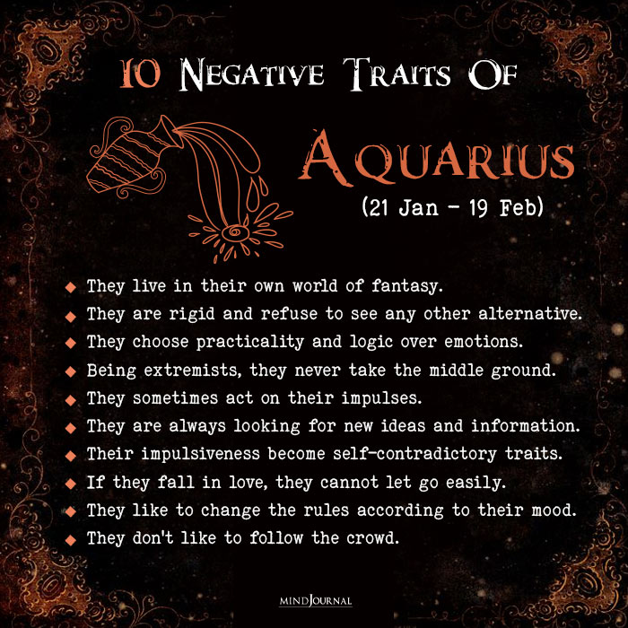 Undeniable Negative Traits Of aquarius