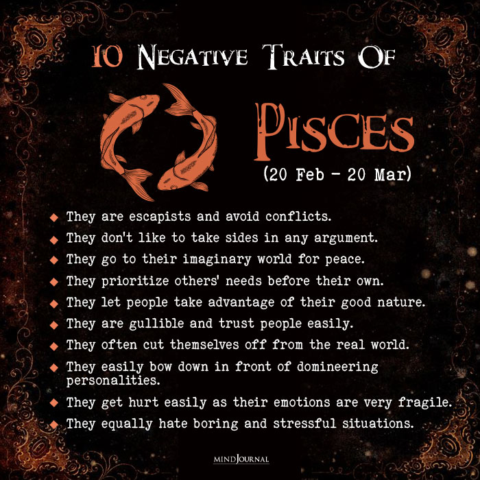 Undeniable Negative Traits Of pisces