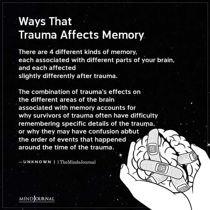 Ways That Trauma Affects Memory