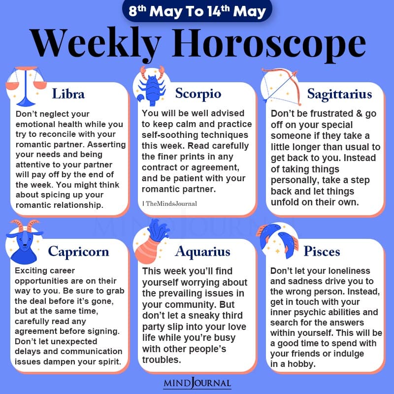 Weekly Horoscope 8th May 14th May 2022