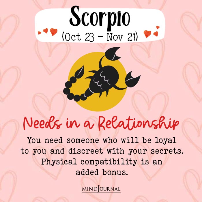 What Do You Need In Relationship scorpio