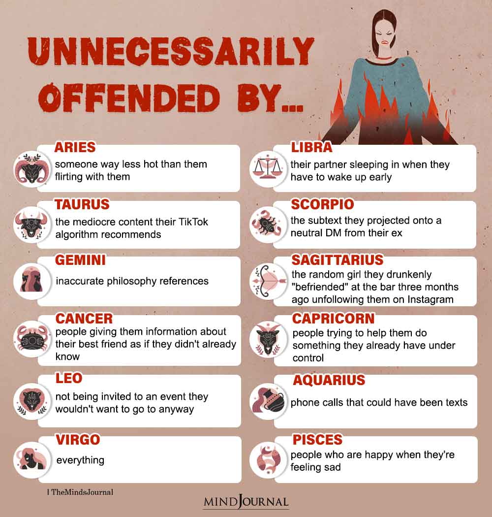 Zodiac Signs Unnecessarily Offended By