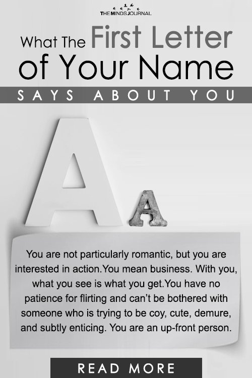 What The First Letter of Your Name Says About You