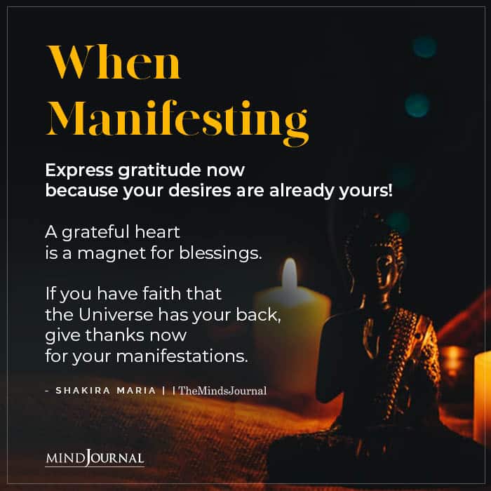 When manifesting