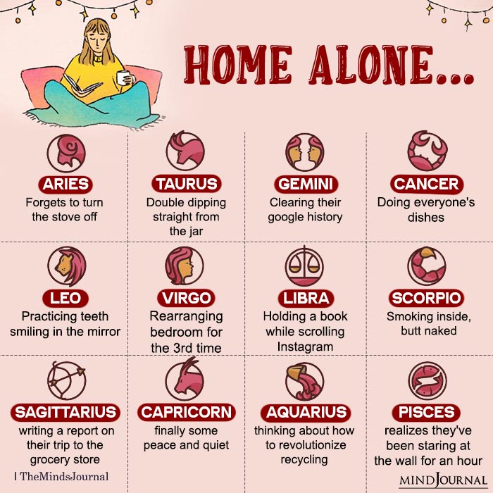 When The Zodiac Signs Are Home Alone…