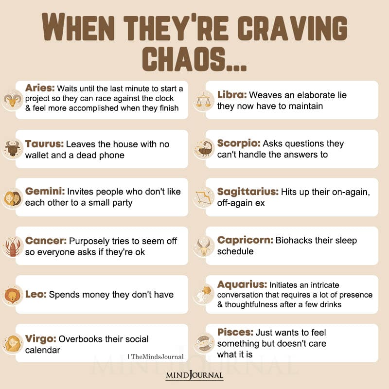 When The Zodiac Signs Crave Chaos