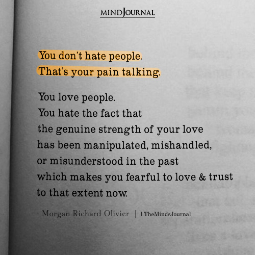 You Don’t Hate People