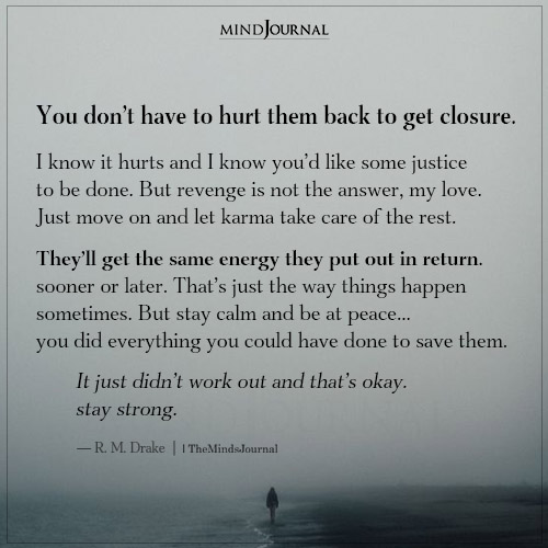 Closure after a relationship with a narcissist