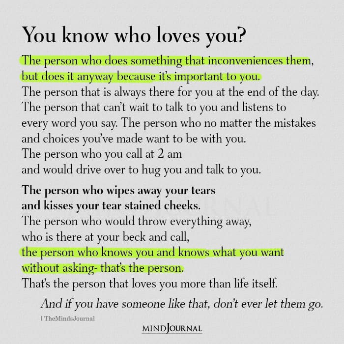 You Know Who Loves You