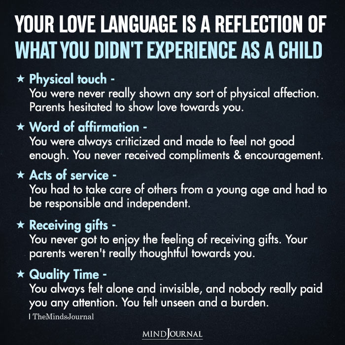 Your Love Language Is A Reflection Of What You Didn’t Experience As A Child