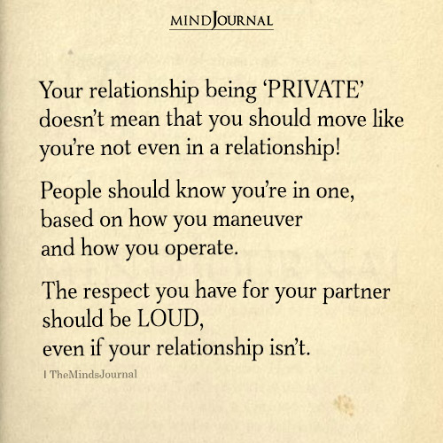 Your Relationship Being ‘Private’