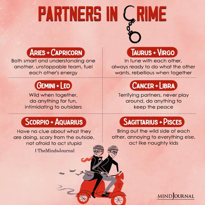 These Zodiac Sign Pairs Are Partners In Crime