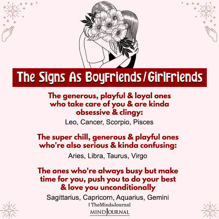 Zodiac Signs As Boyfriends/Girlfriends