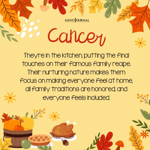 zodiac signs at Thanksgiving