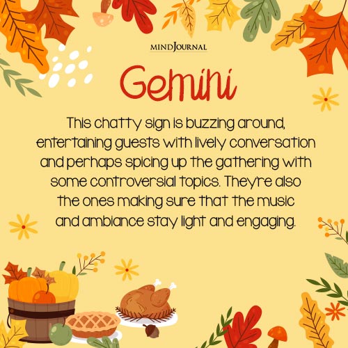 zodiac signs at Thanksgiving