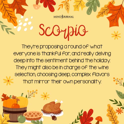 zodiac signs at Thanksgiving