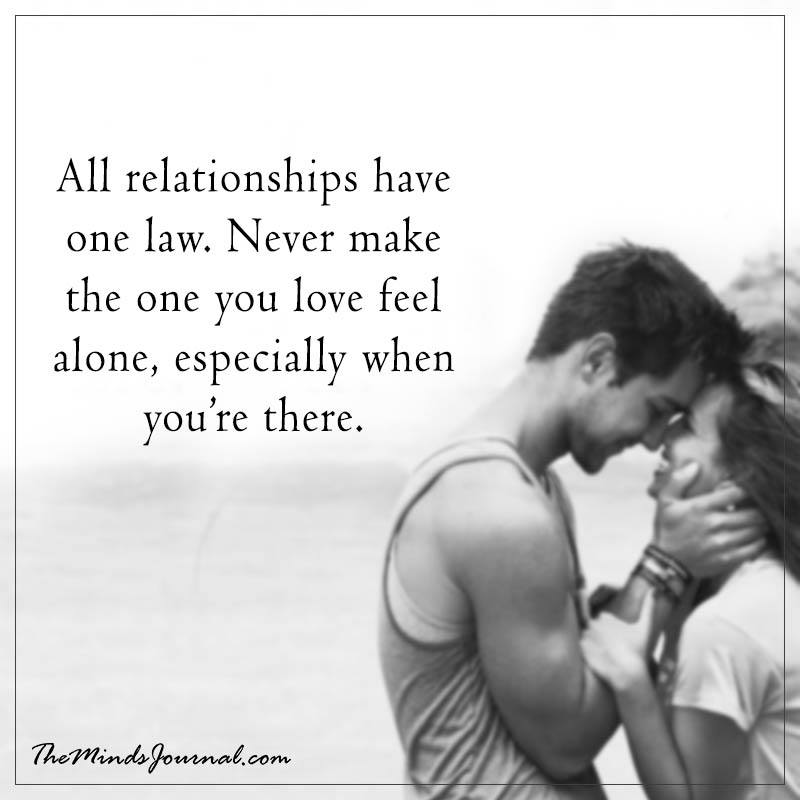 All relationships have one law