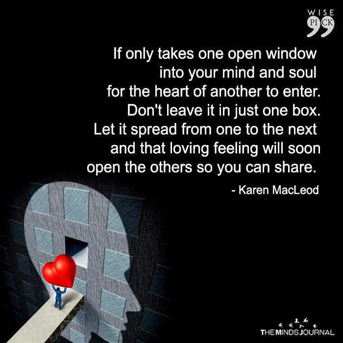 Open Your Mind And Fill The Void With Love