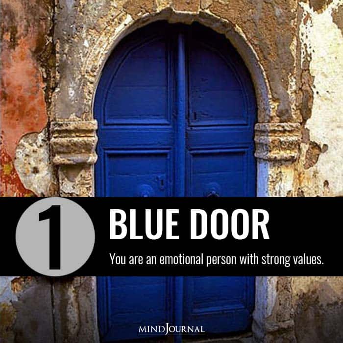 blue door