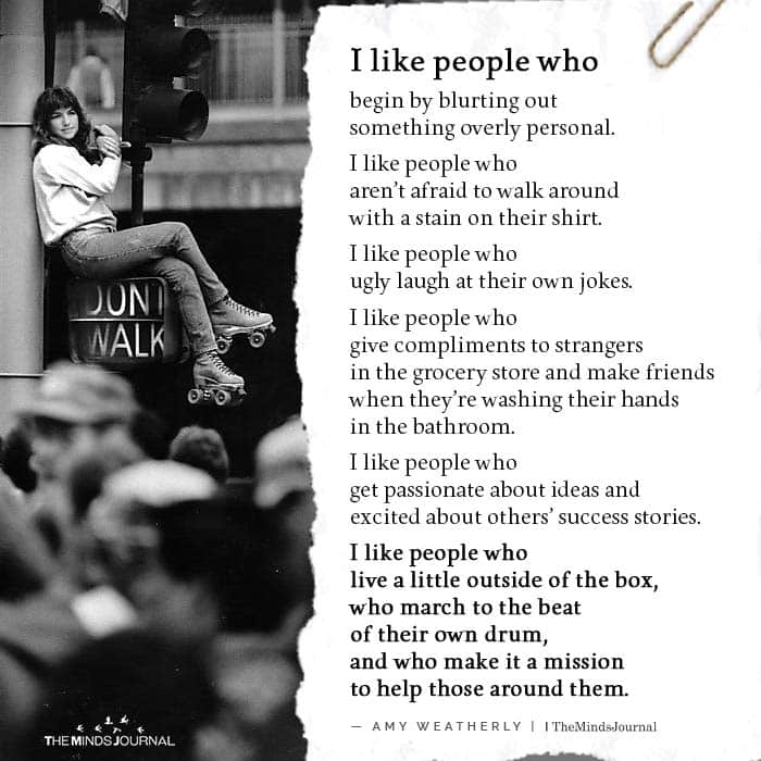 I Like People Who Begin by Blurting Out