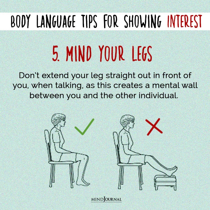 body language mind your legs