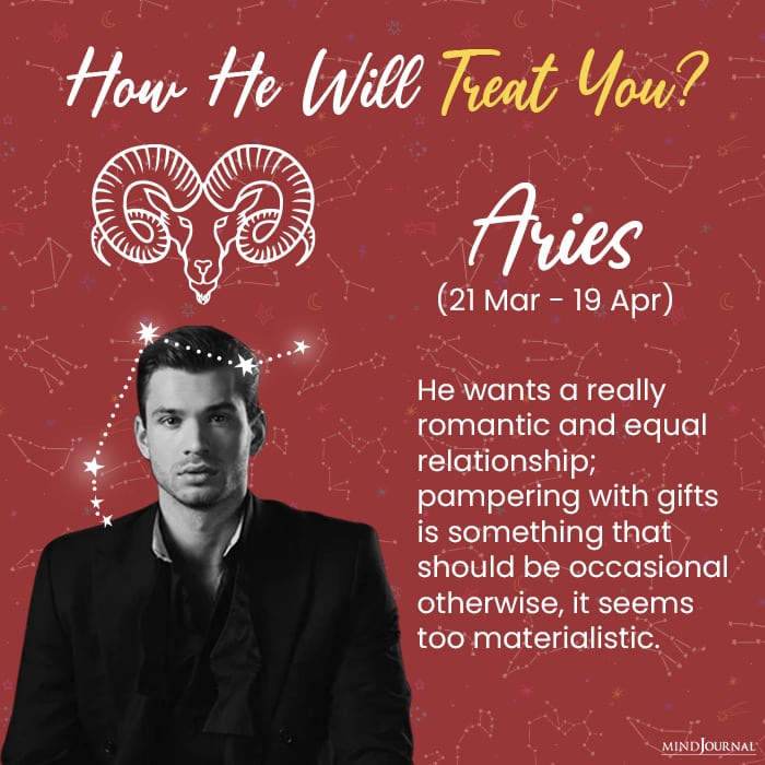 how a man will treat you aries