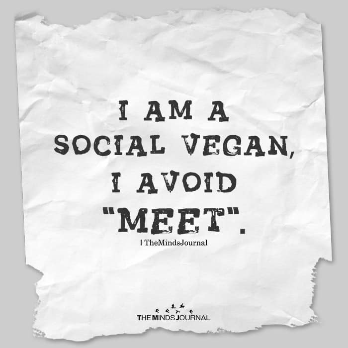 being an introvert vegan meet