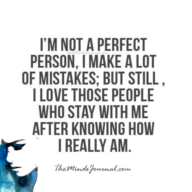 I am not a perfect person