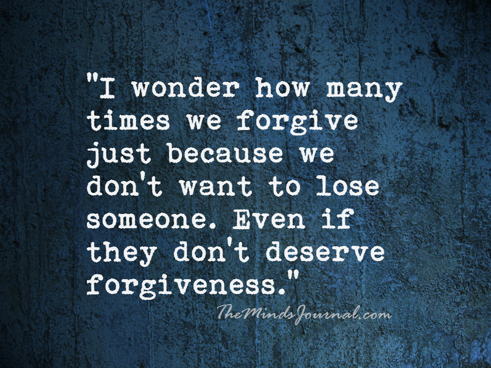 I Wonder How Many Times We Forgive