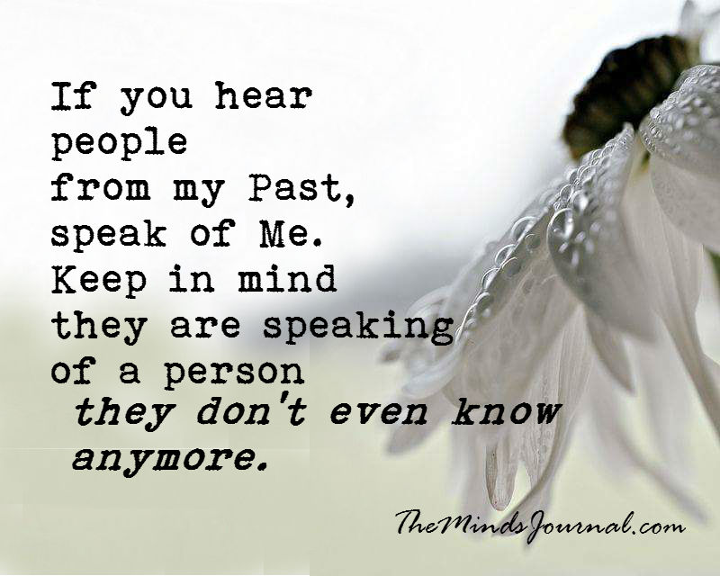 If You Hear People From My Past