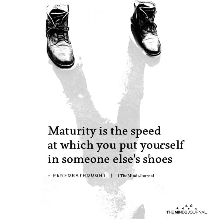 Maturity Is When You Keep Your Mouth Shut