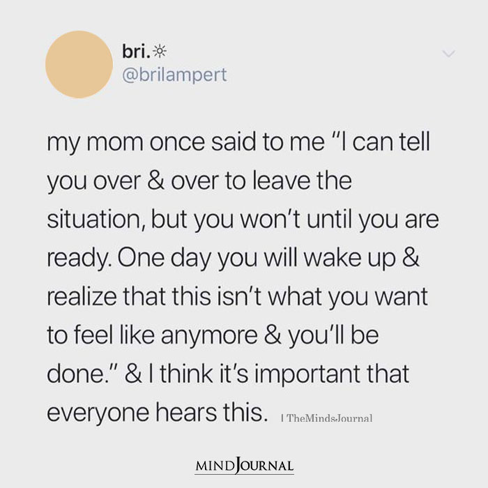 my mom once said
