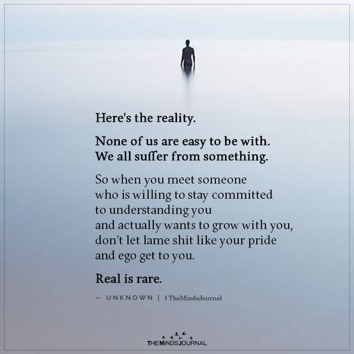 Here’s The Reality