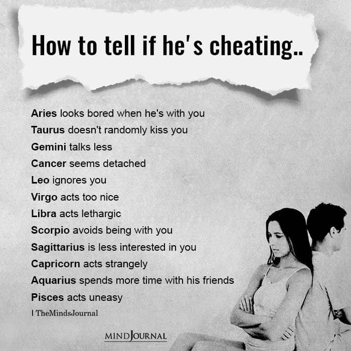 signs of a cheating spouse