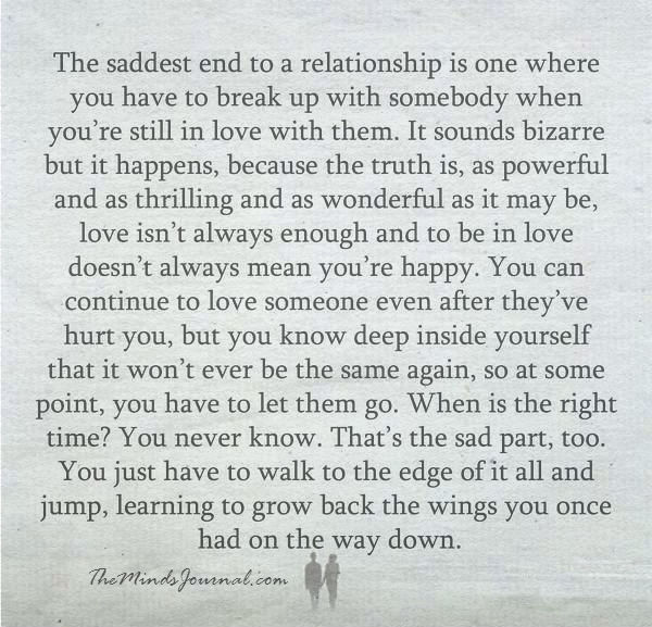 The Saddest End To A Relationship