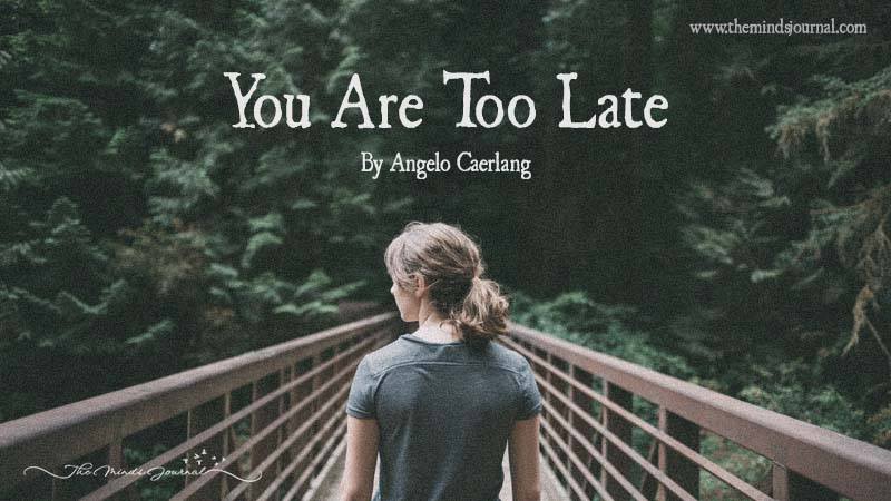 You Are Too Late